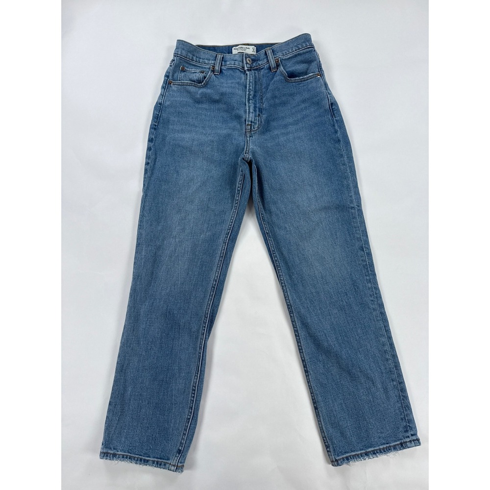 Abercrombie & Fitch Womens Jeans 27/4 Blue Curve Love Ultra High Rise Straight